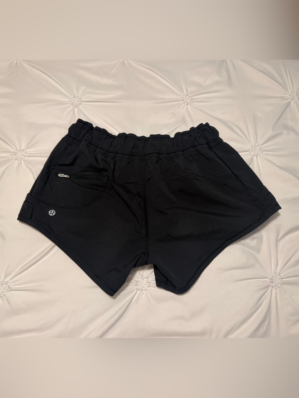 black lululemon athletic shorts